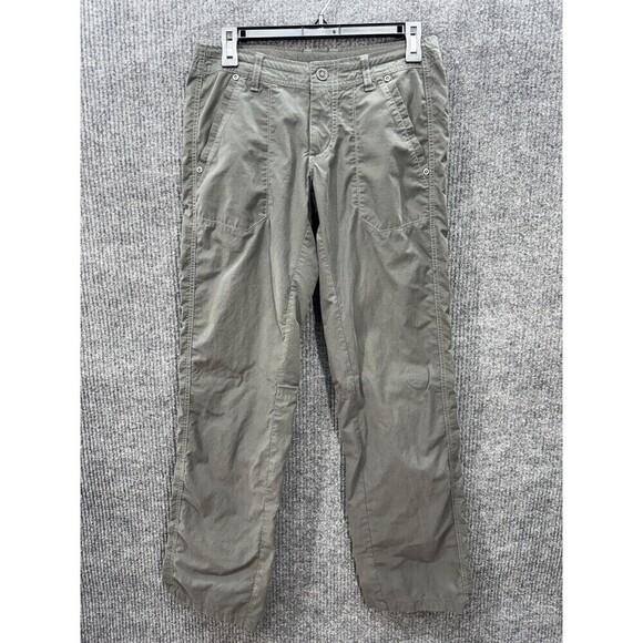 Kuhl Pants - Kuhl Kendra Pants Womens 2 Green Gray Inner Drawstring Cotton Blend Stretch